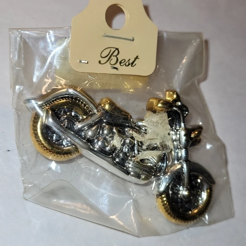 Vintage Best Motorcycle Brooch or Necklace NWT